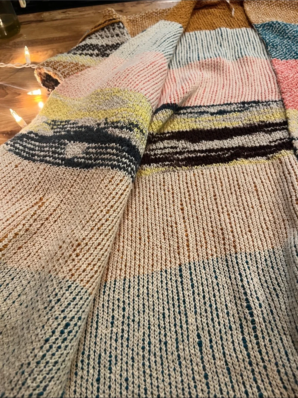 Free People oversized Cable Knit Sweater Cardigan - Picture 4 of 16